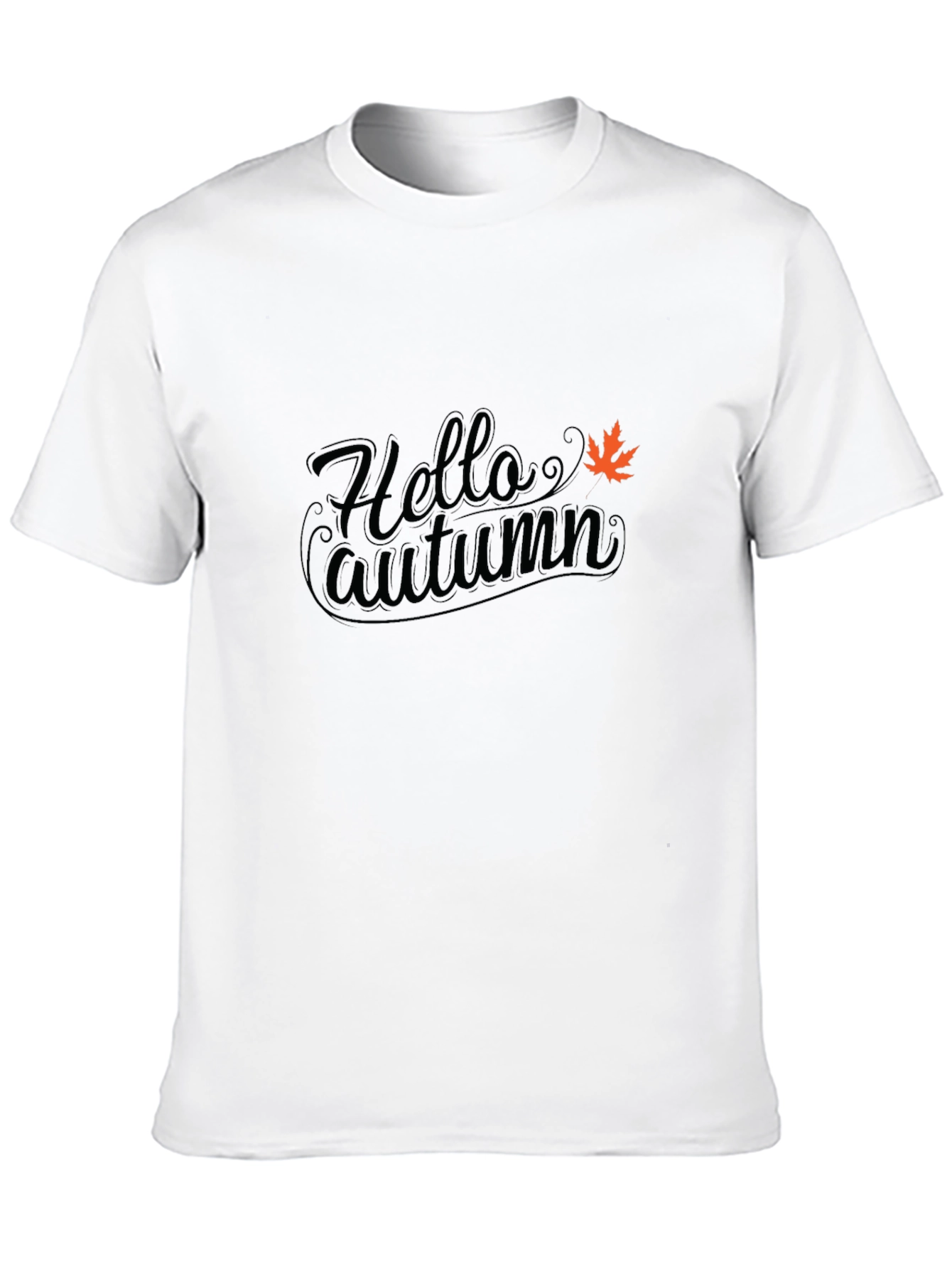 Hello Autumn Black T-Shirt