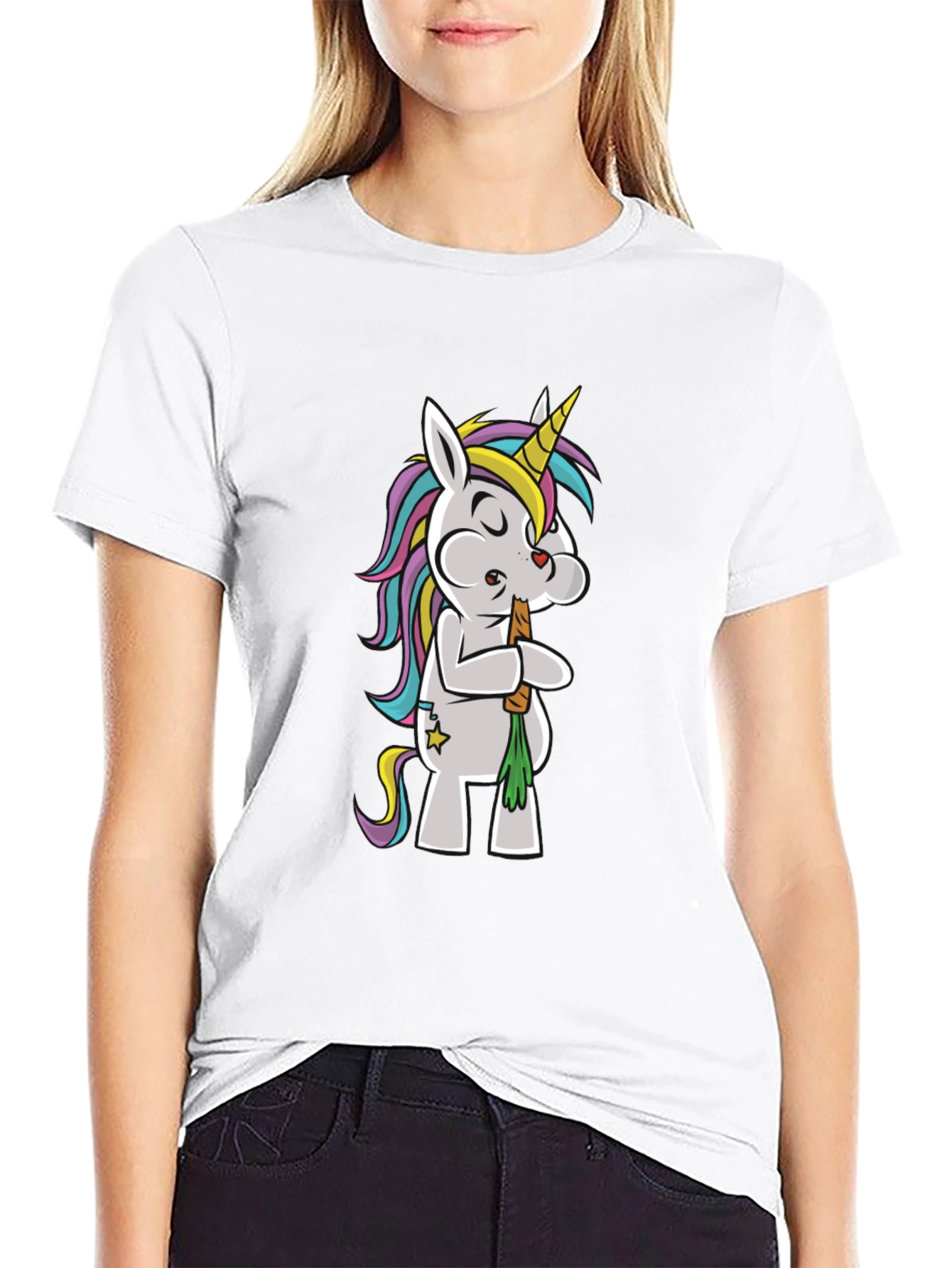 Unicorn Smoking Weed Funny T-Shirt