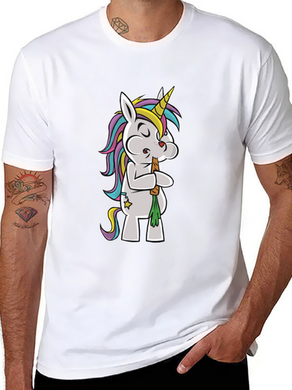 Unicorn Smoking Weed Funny T-Shirt