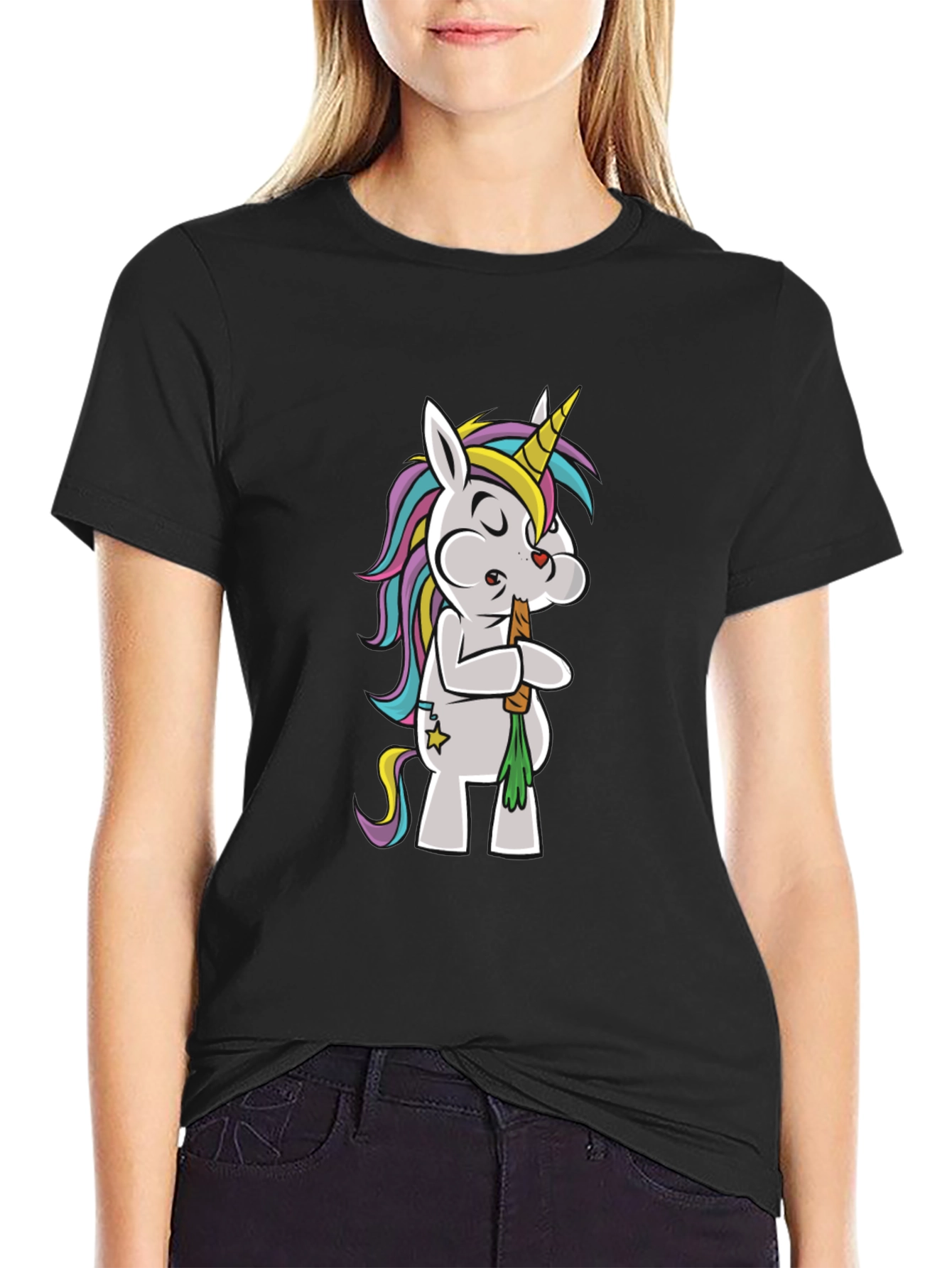 Unicorn Smoking Weed Funny T-Shirt