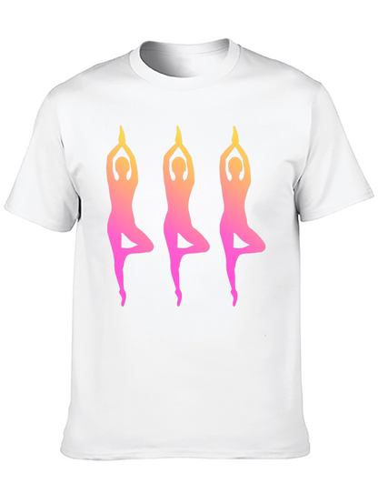 Yoga Pose Graphic Black T-Shirt