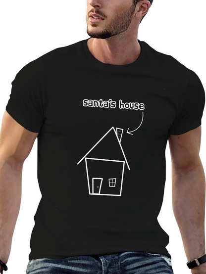 Santas House Black T-Shirt