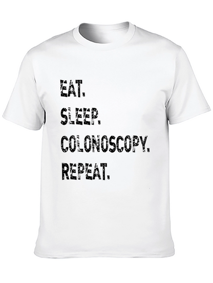 Eat Sleep Colonoscopy Repeat Black T-Shirt