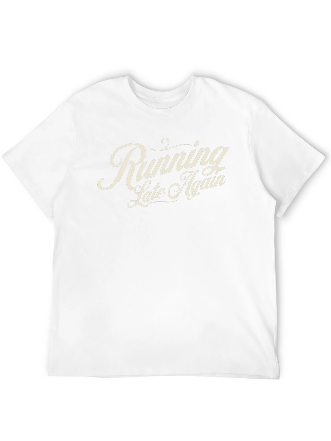 Running Late Again Black Graphic Tee