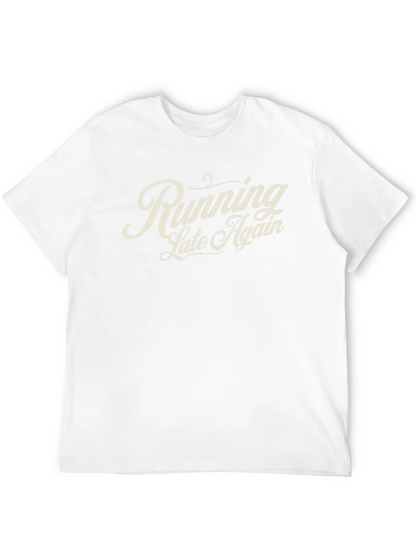 Running Late Again Black Graphic Tee