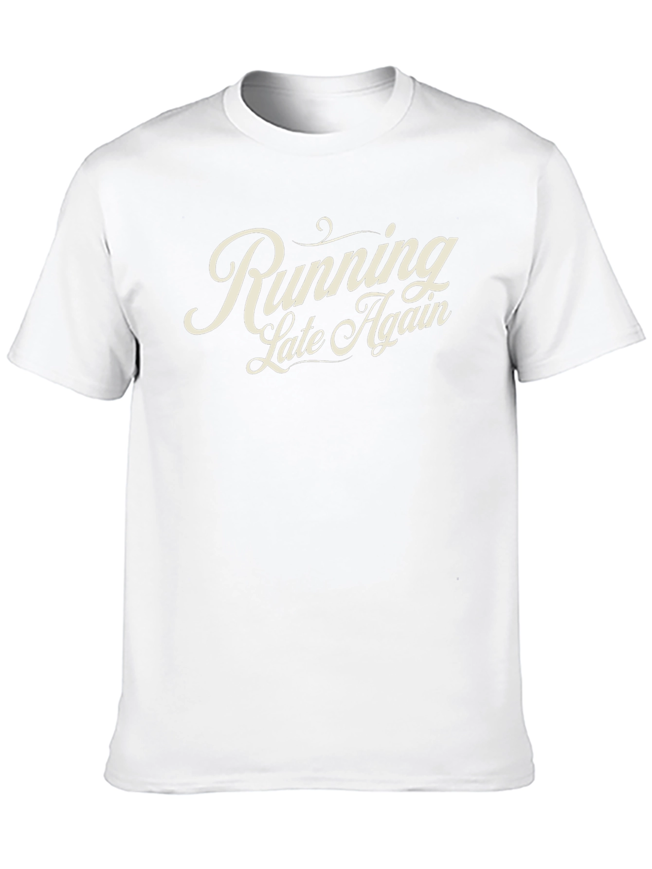 Running Late Again Black Graphic Tee