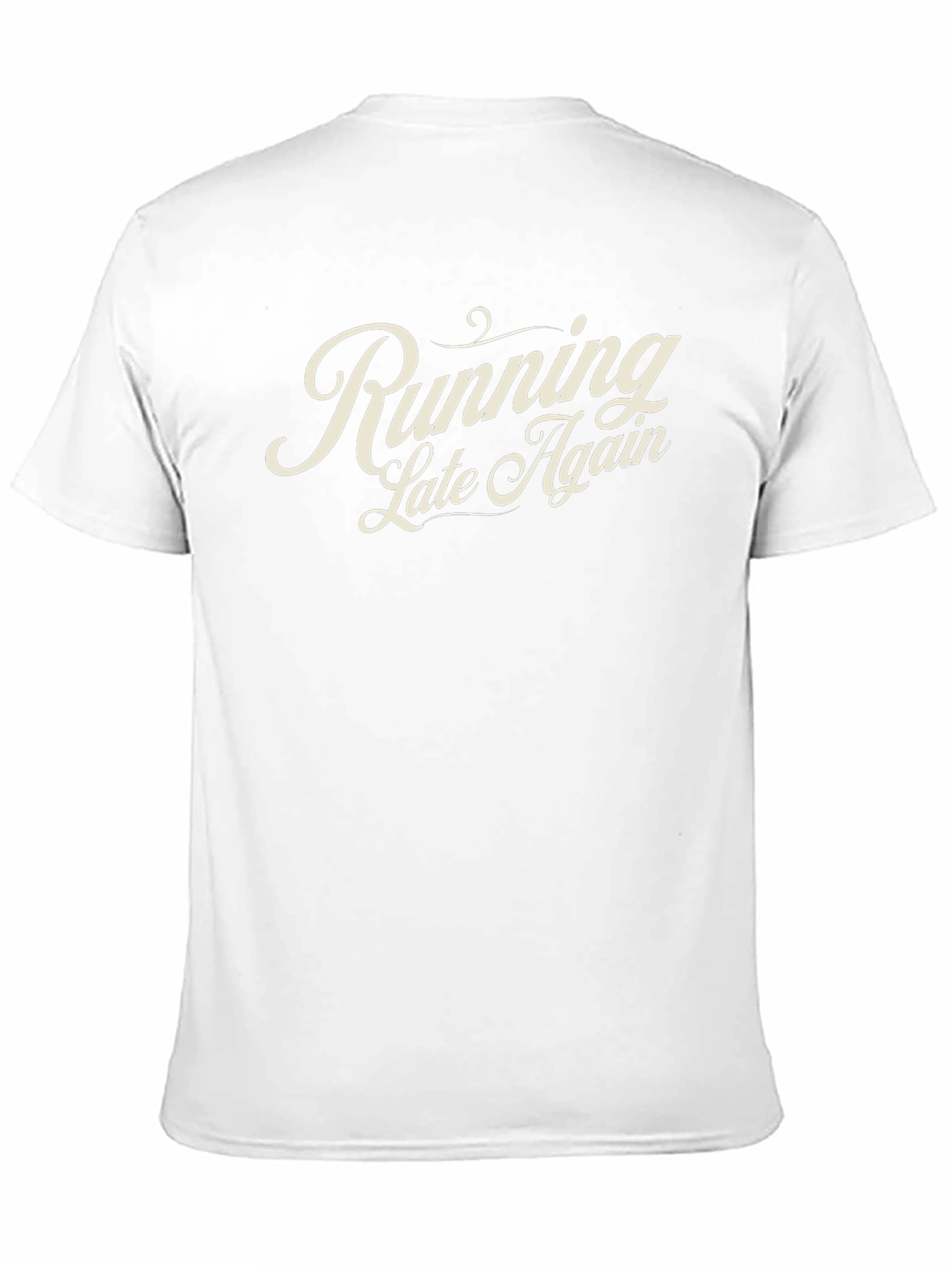 Running Late Again Black Graphic Tee