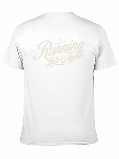 Running Late Again Black Graphic Tee