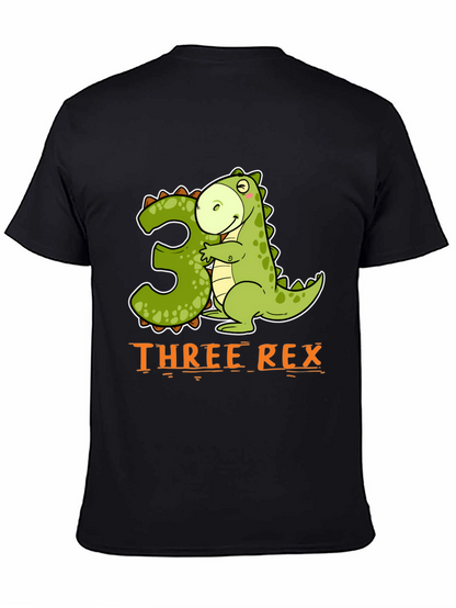 Three Rex Dinosaur Birthday T-Shirt