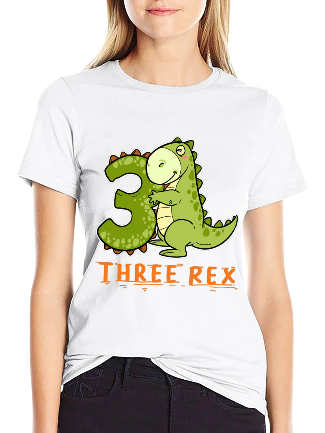Three Rex Dinosaur Birthday T-Shirt