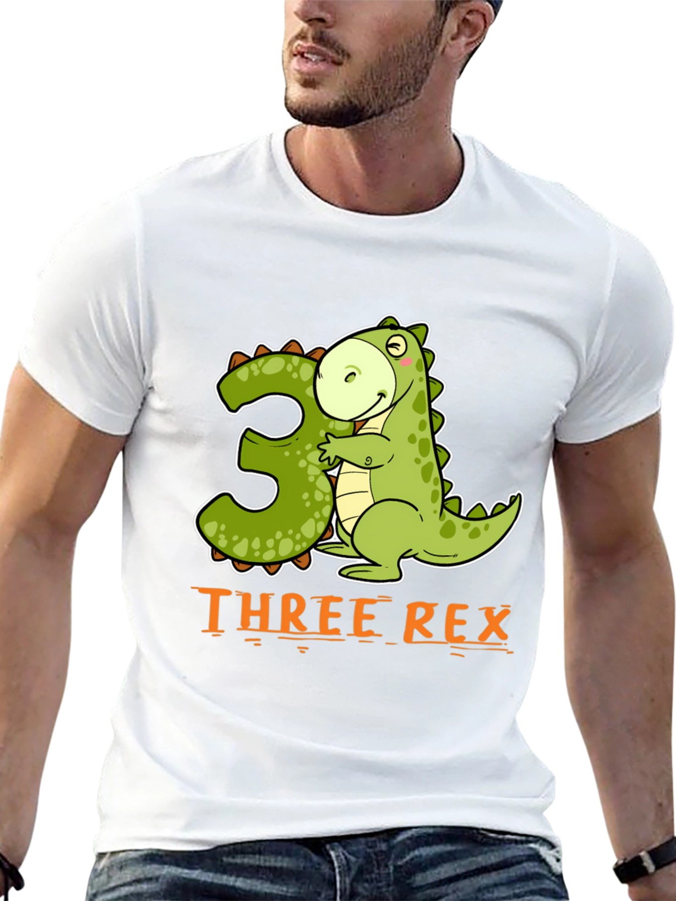 Three Rex Dinosaur Birthday T-Shirt