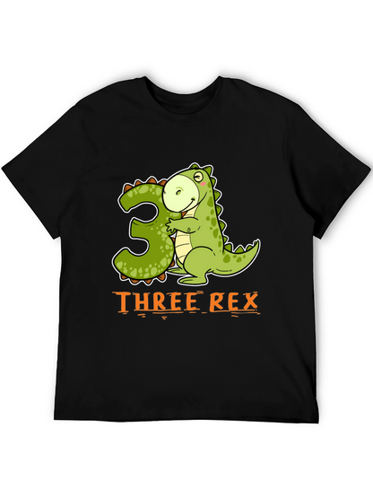 Three Rex Dinosaur Birthday T-Shirt
