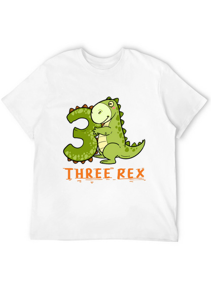 Three Rex Dinosaur Birthday T-Shirt