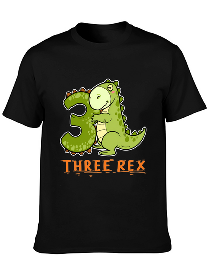 Three Rex Dinosaur Birthday T-Shirt