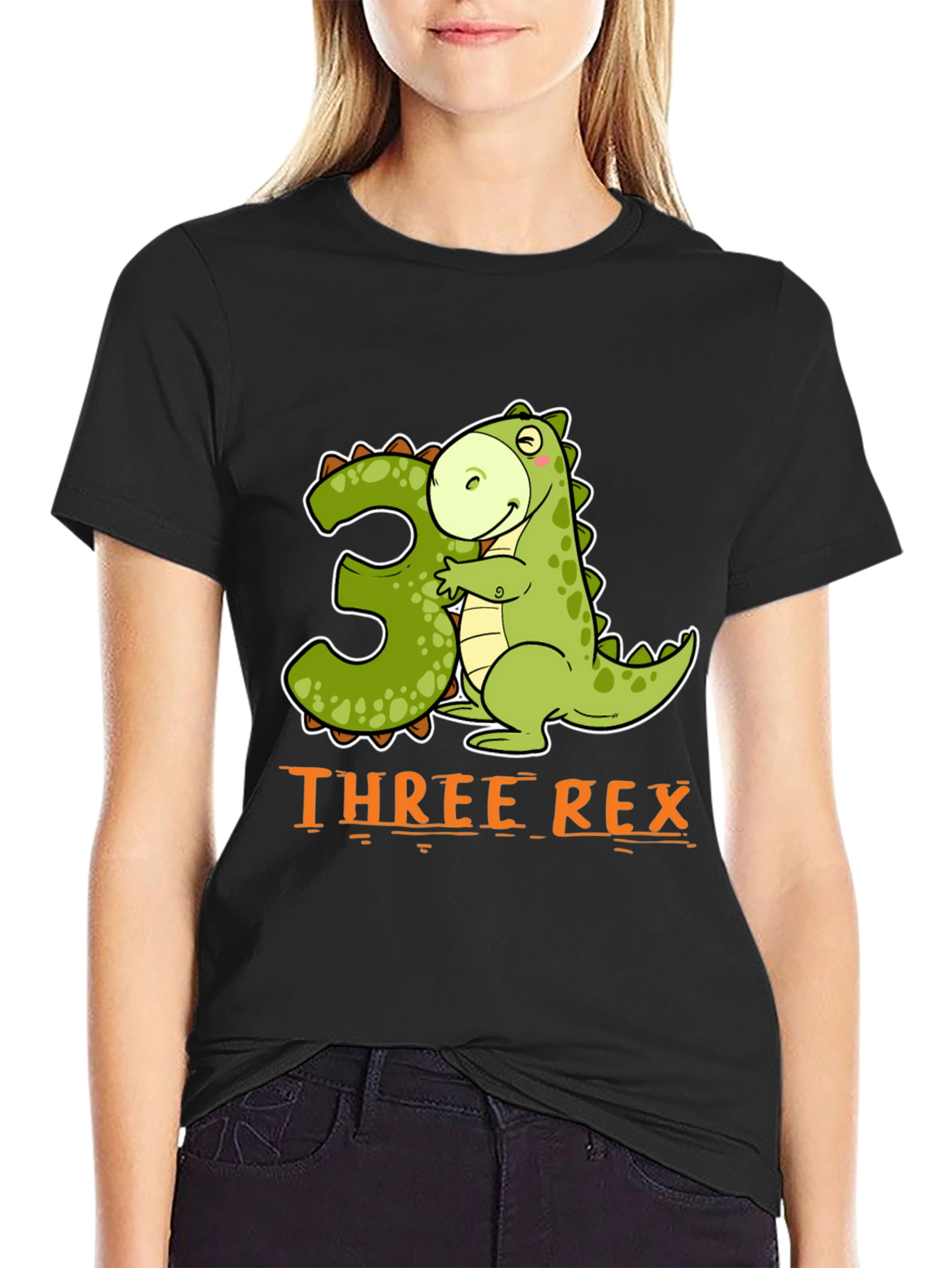 Three Rex Dinosaur Birthday T-Shirt