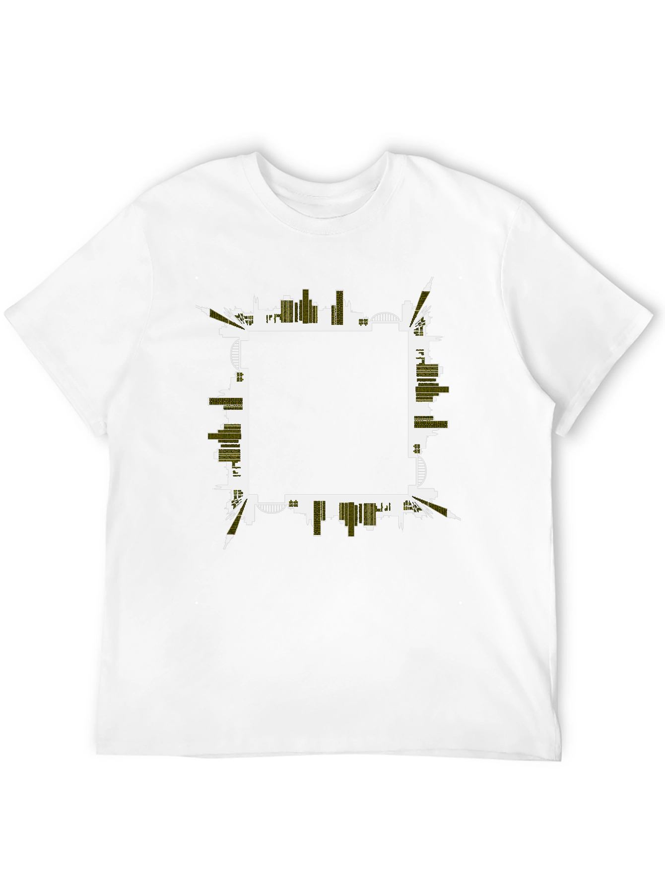 Urban Skyline Graphic Tee - Black