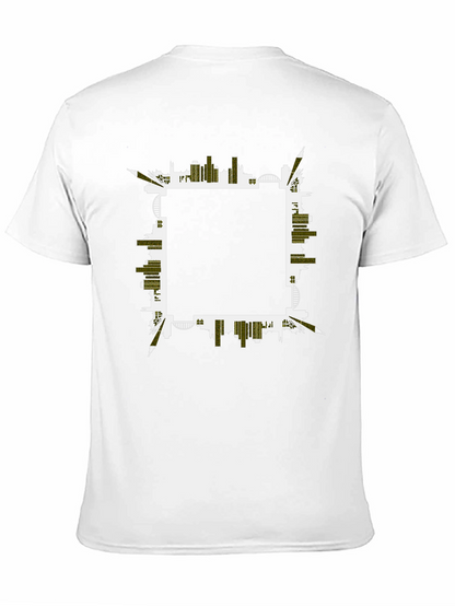 Urban Skyline Graphic Tee - Black