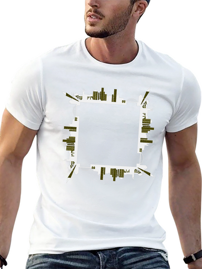 Urban Skyline Graphic Tee - Black