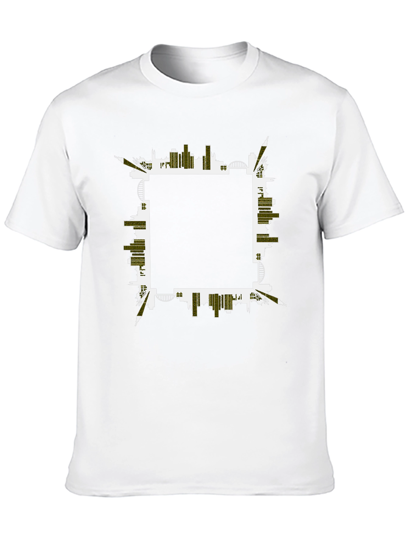 Urban Skyline Graphic Tee - Black