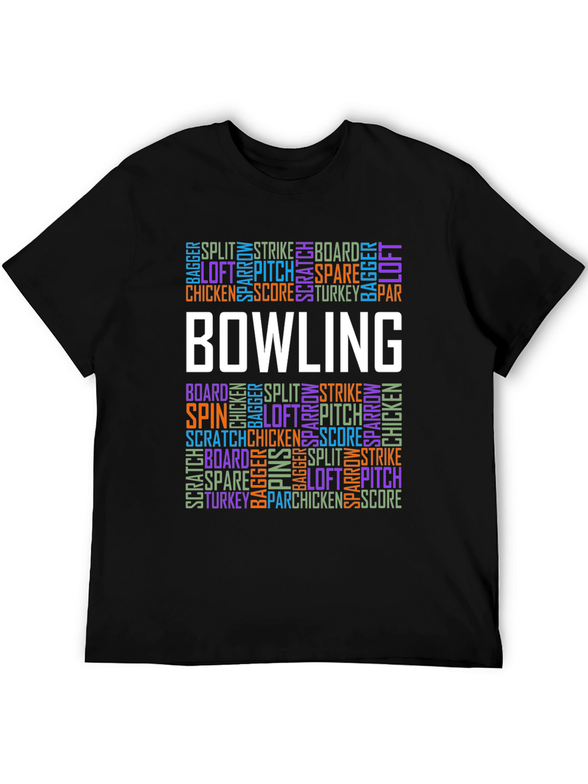 Bowling Word Art T-Shirt