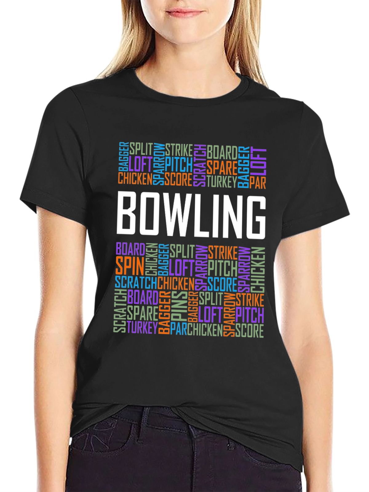 Bowling Word Art T-Shirt