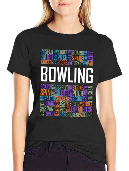 Bowling Word Art T-Shirt