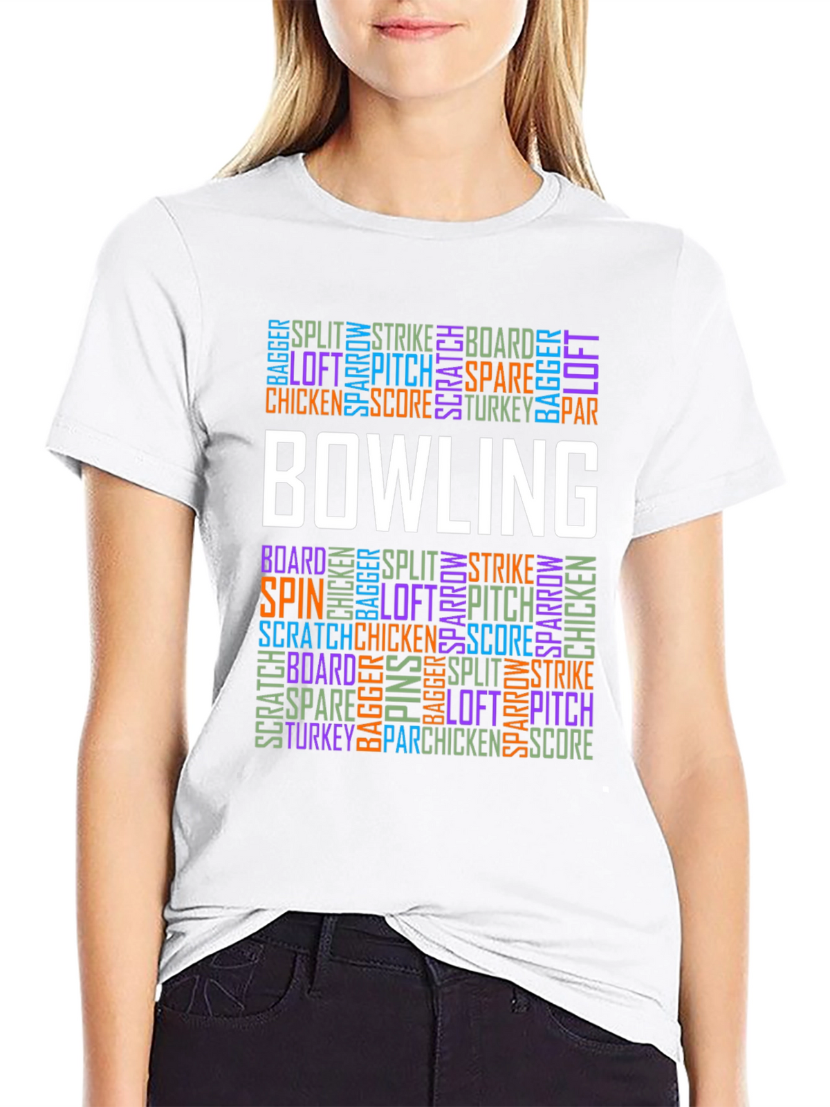 Bowling Word Art T-Shirt
