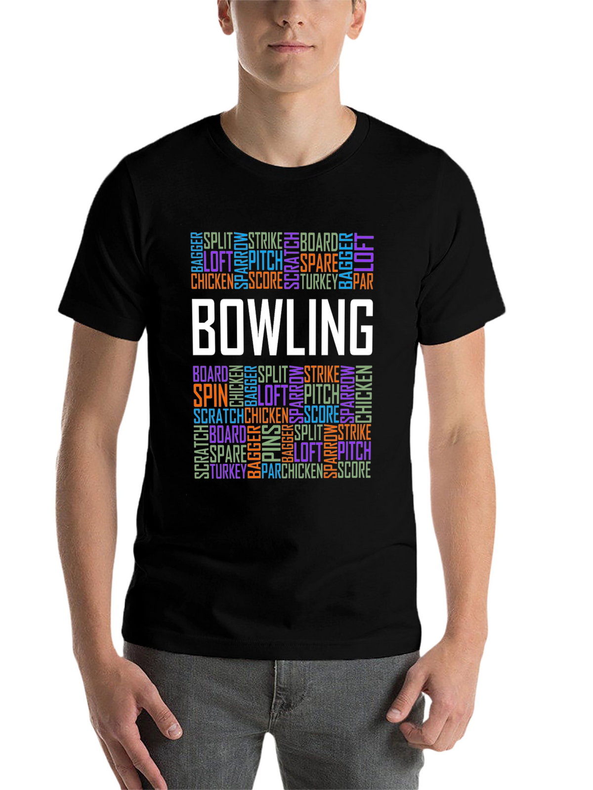Bowling Word Art T-Shirt