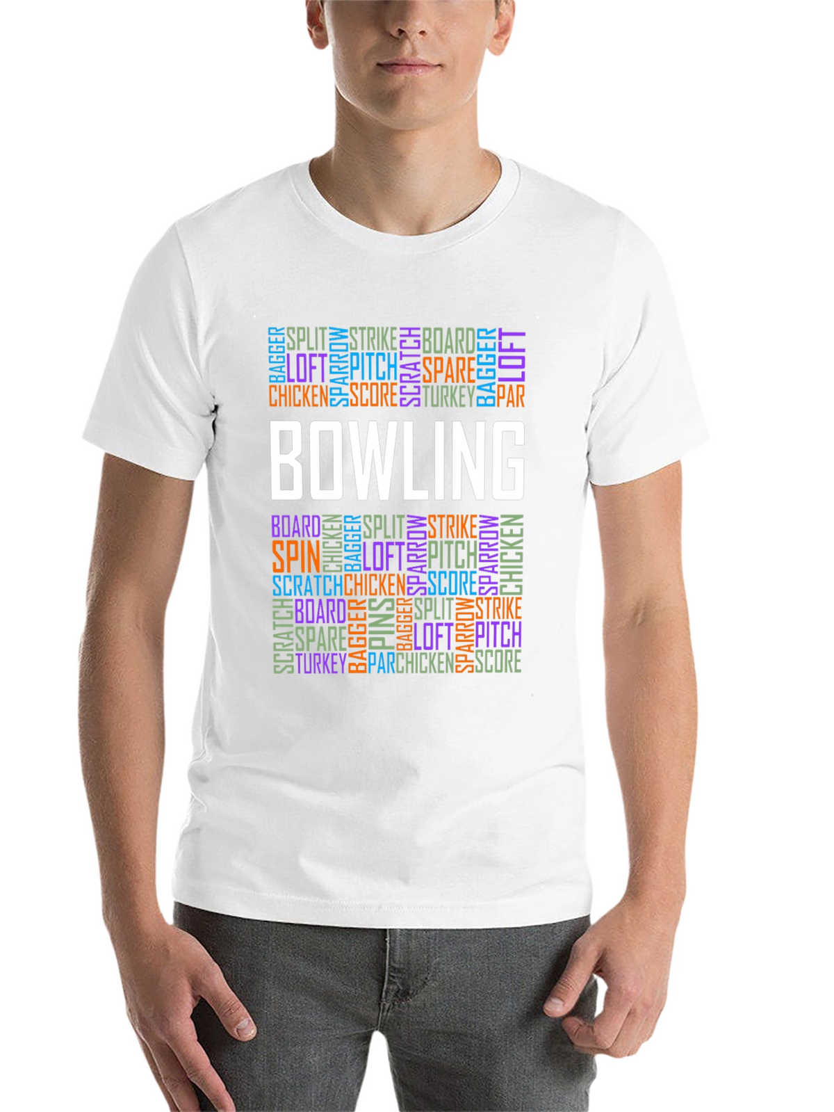Bowling Word Art T-Shirt
