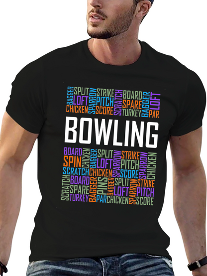 Bowling Word Art T-Shirt
