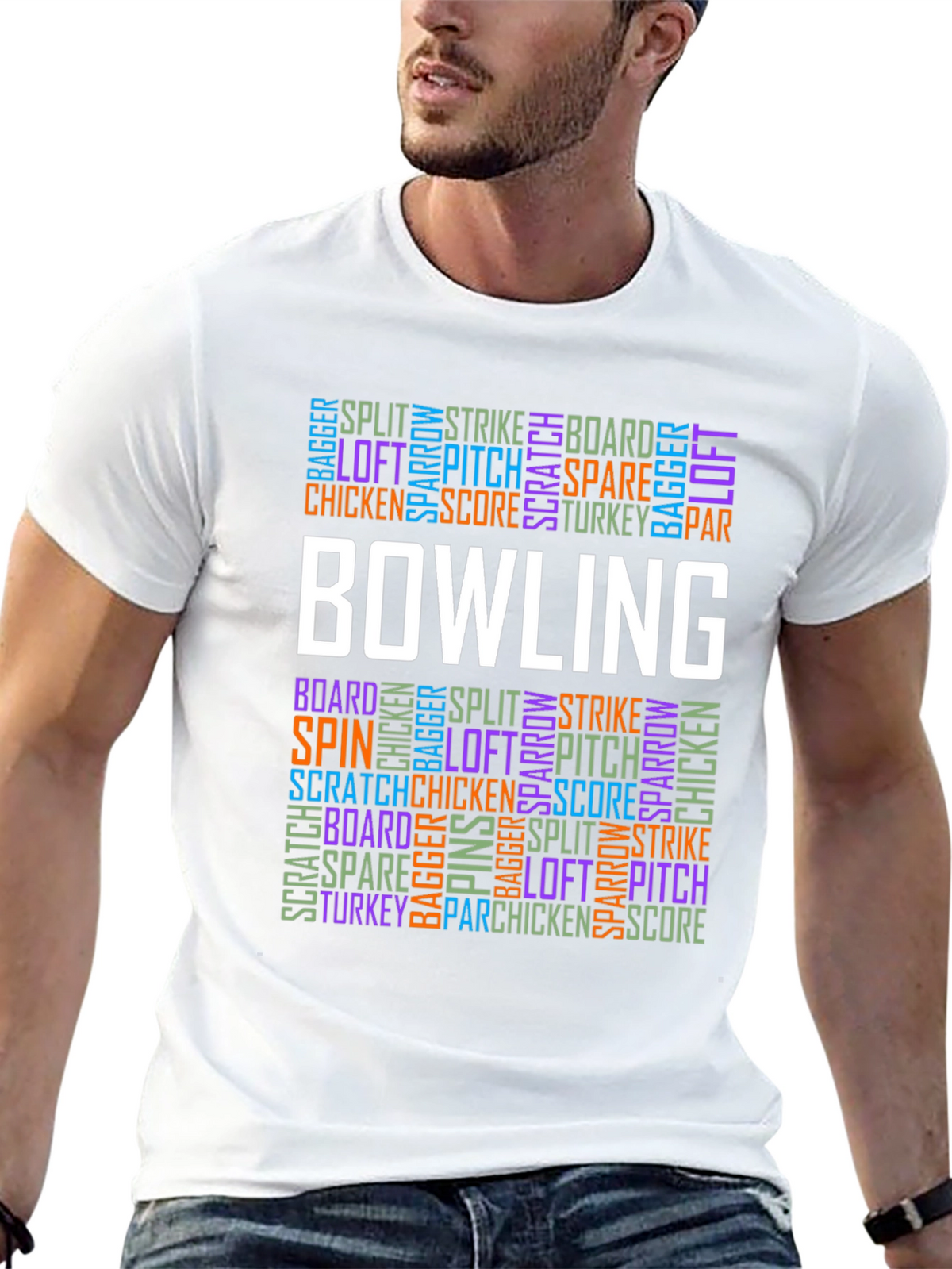 Bowling Word Art T-Shirt