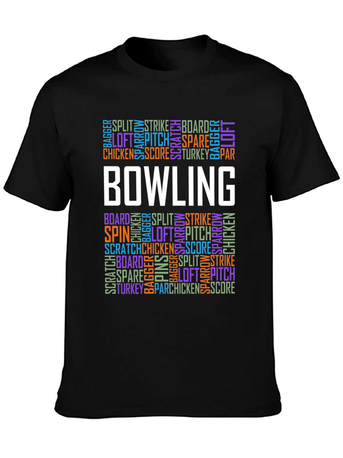 Bowling Word Art T-Shirt