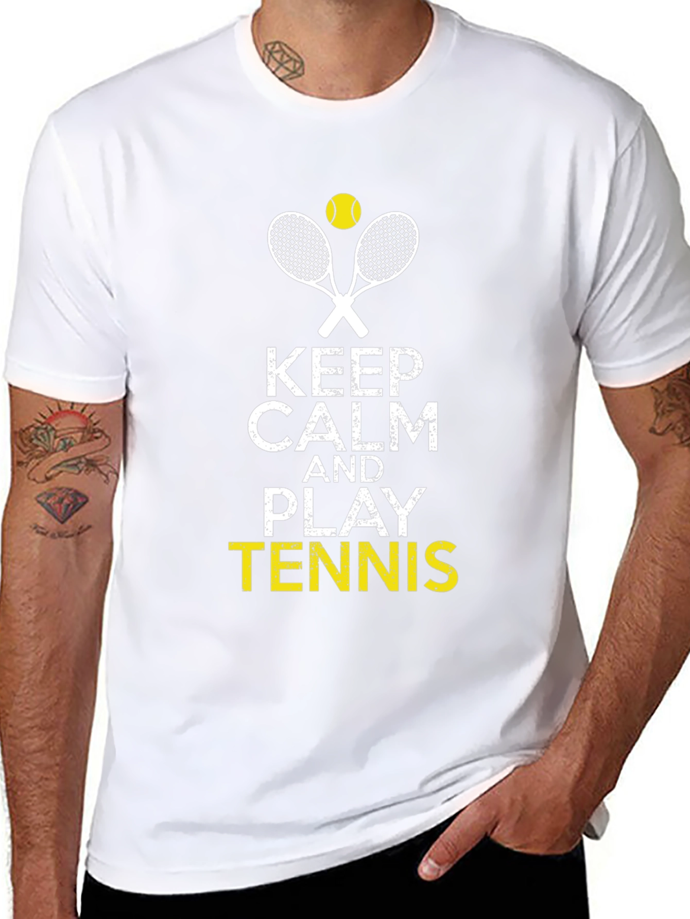 Keep Calm and Play Tennis Graphic Tee