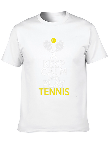 Keep Calm and Play Tennis Graphic Tee