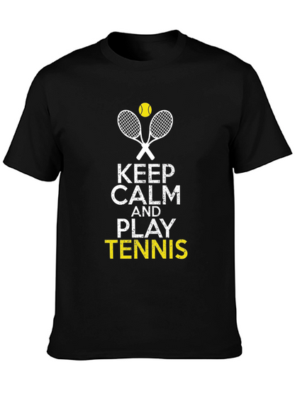 Keep Calm and Play Tennis Graphic Tee