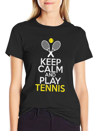 Keep Calm and Play Tennis Graphic Tee