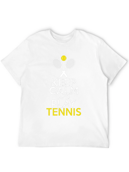 Keep Calm and Play Tennis Graphic Tee