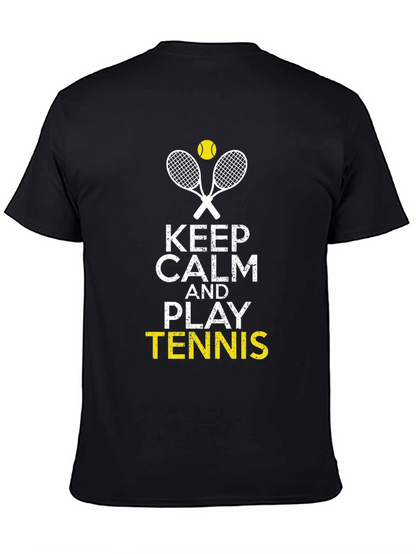 Keep Calm and Play Tennis Graphic Tee