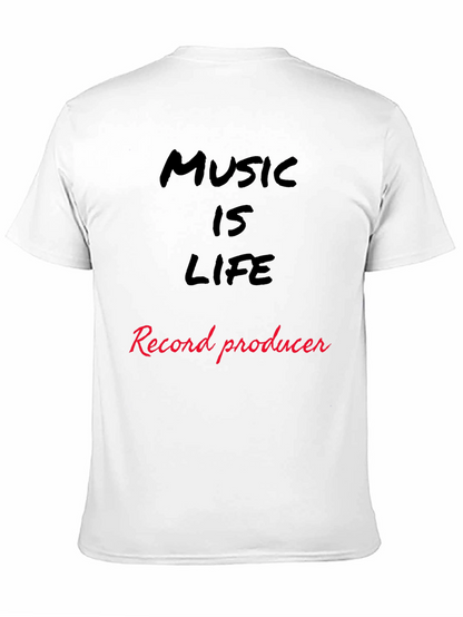 Music is Life Record Producer T-Shirt