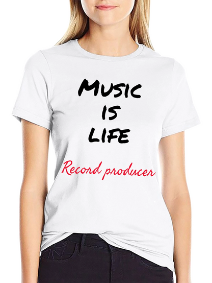 Music is Life Record Producer T-Shirt