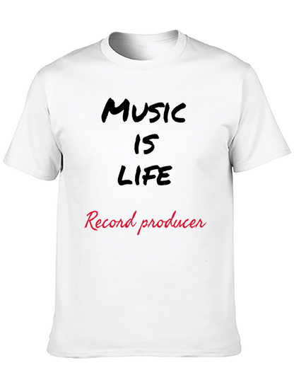 Music is Life Record Producer T-Shirt