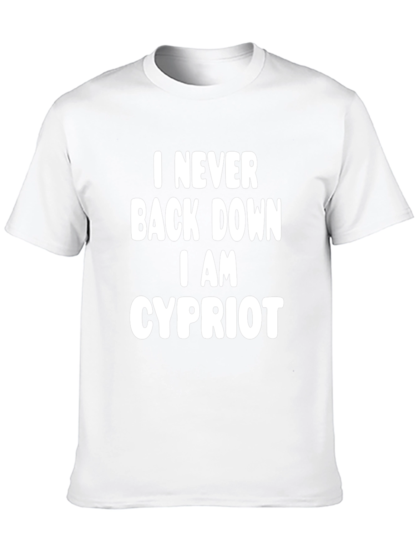 I Never Back Down Cypriot Black T-Shirt