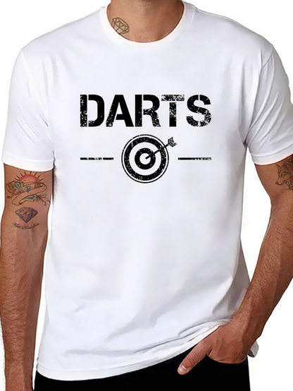 Darts Target Graphic Tee - Cool Sport Shirt