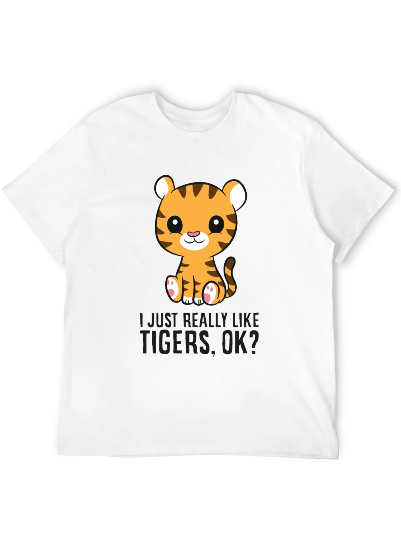 Cute Tiger Graphic T-Shirt - Love Tigers Tee