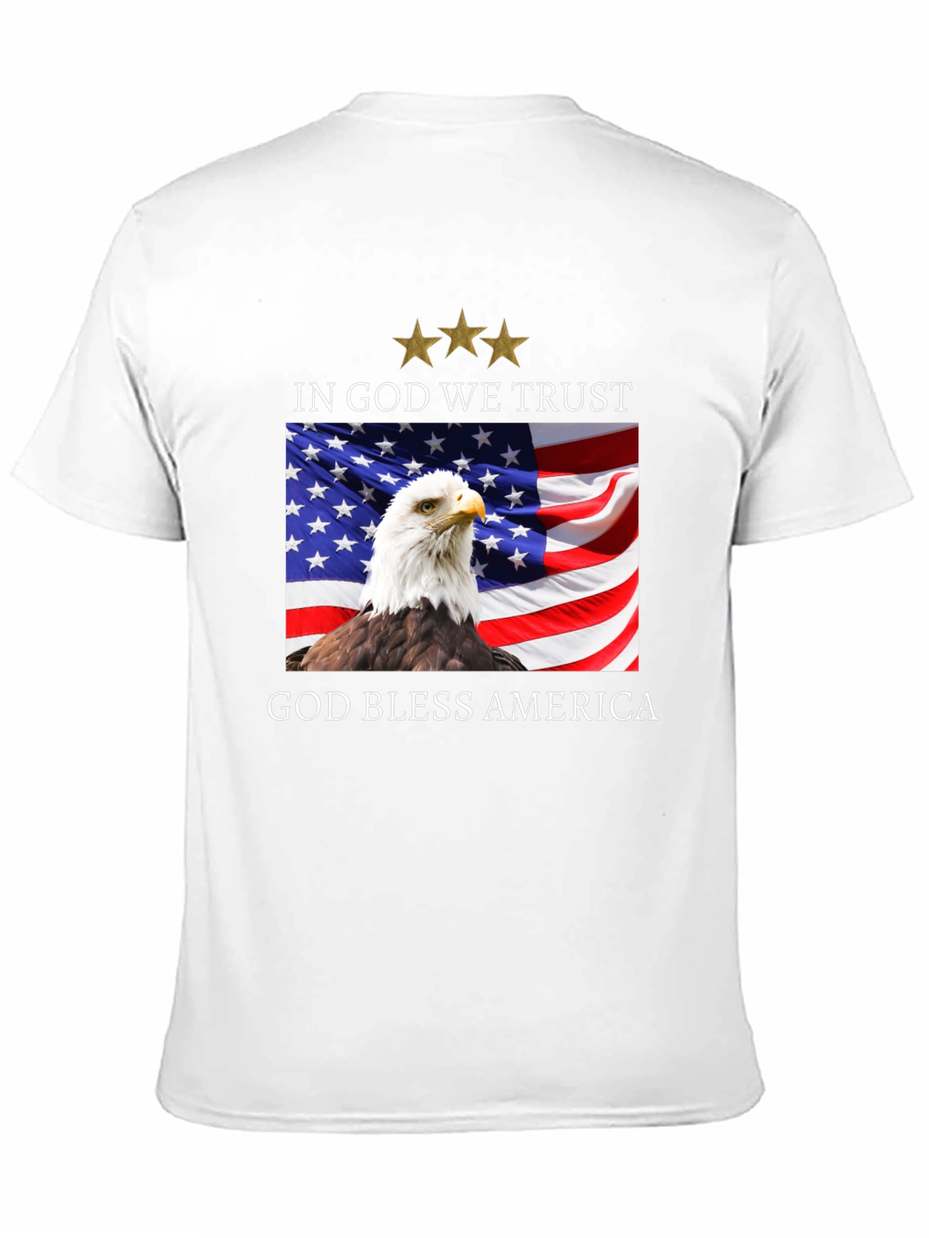 Patriotic Eagle & Flag T-Shirt - God Bless America