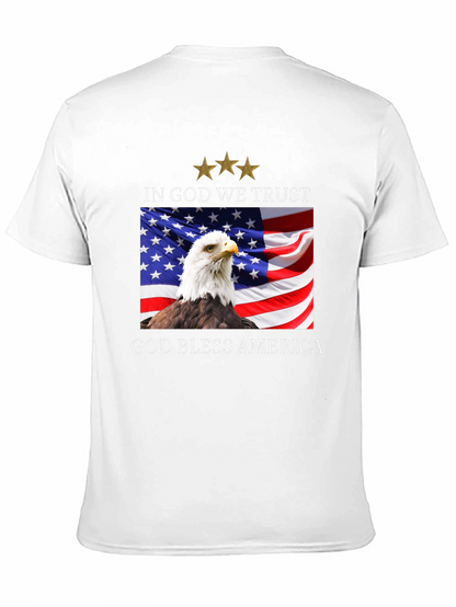 Patriotic Eagle & Flag T-Shirt - God Bless America