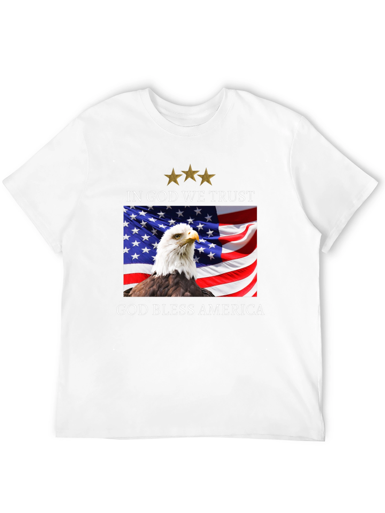 Patriotic Eagle & Flag T-Shirt - God Bless America