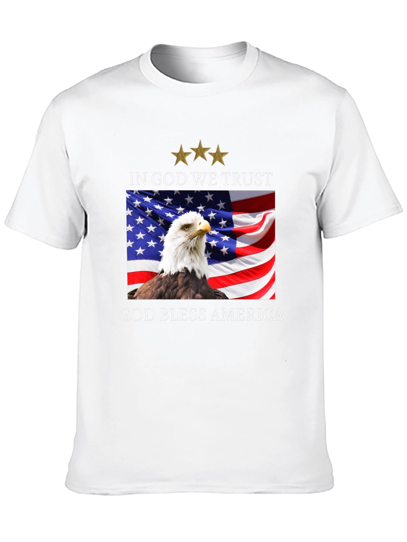 Patriotic Eagle & Flag T-Shirt - God Bless America