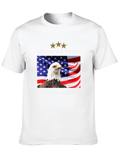 Patriotic Eagle & Flag T-Shirt - God Bless America