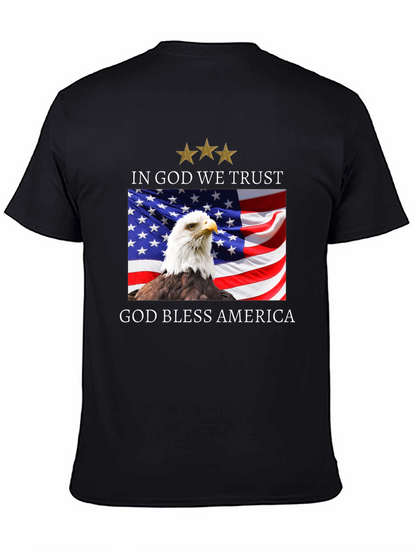 Patriotic Eagle & Flag T-Shirt - God Bless America